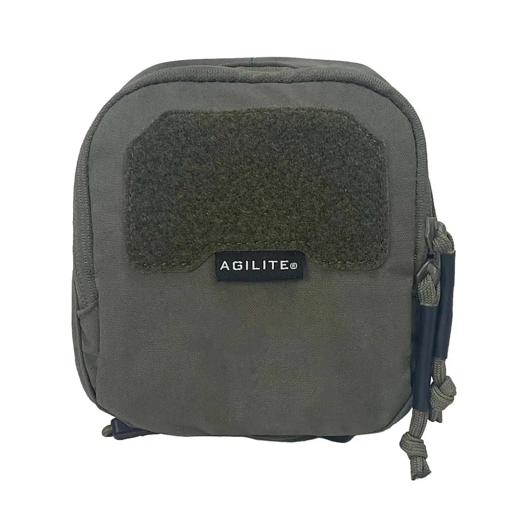Medium HCC Tactical general-purpose pouch in ranger green with front flap and strap for versatile storage and easy access.