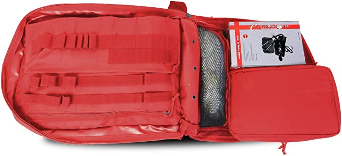 Deluxe Tactical Medical Kit by MediTac Kits featuring a CAT tourniquet and organized first responder bag.