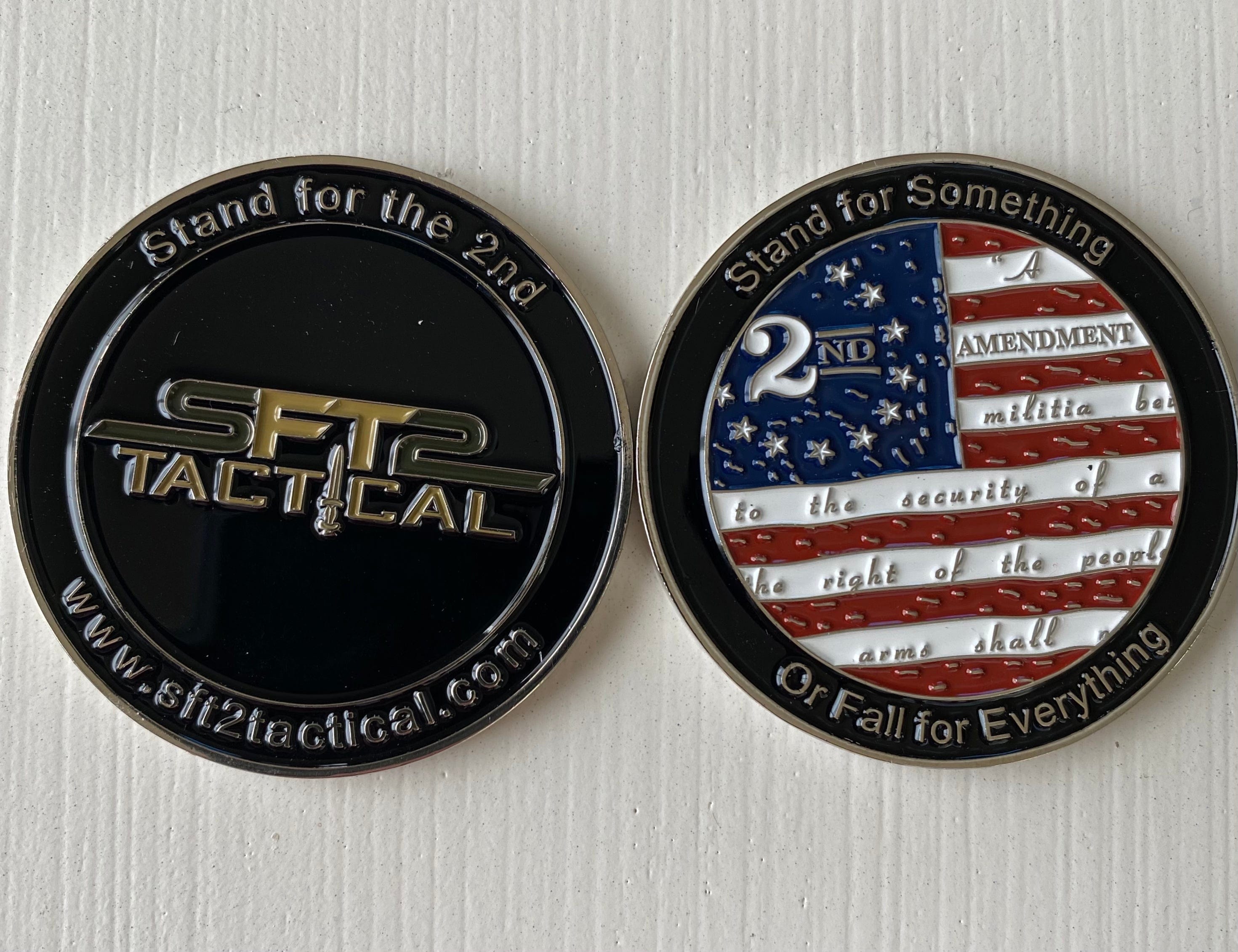 SFT2 Tactical challenge coin featuring intricate design, perfect as a gift for military enthusiasts and collectors.