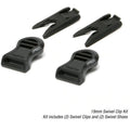 HCC Tactical Goggle Swivel Clip Kit for helmets, featuring durable clips and hardware for secure goggle attachment.