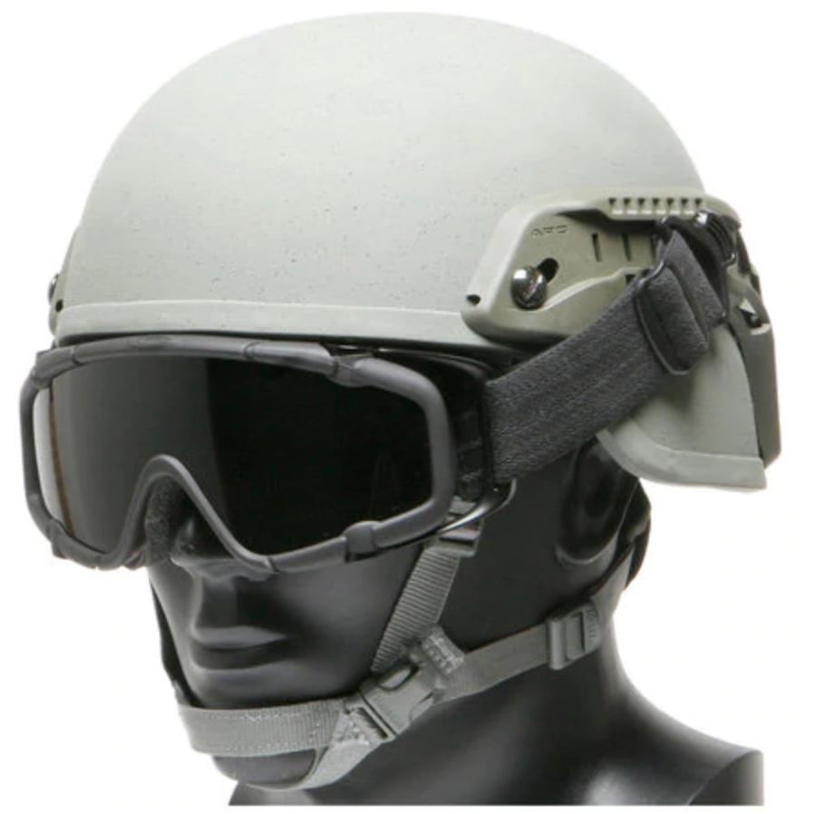 HCC Tactical Goggle Swivel Clip Kit for helmets, showing durable clips and attachment hardware for secure goggles.