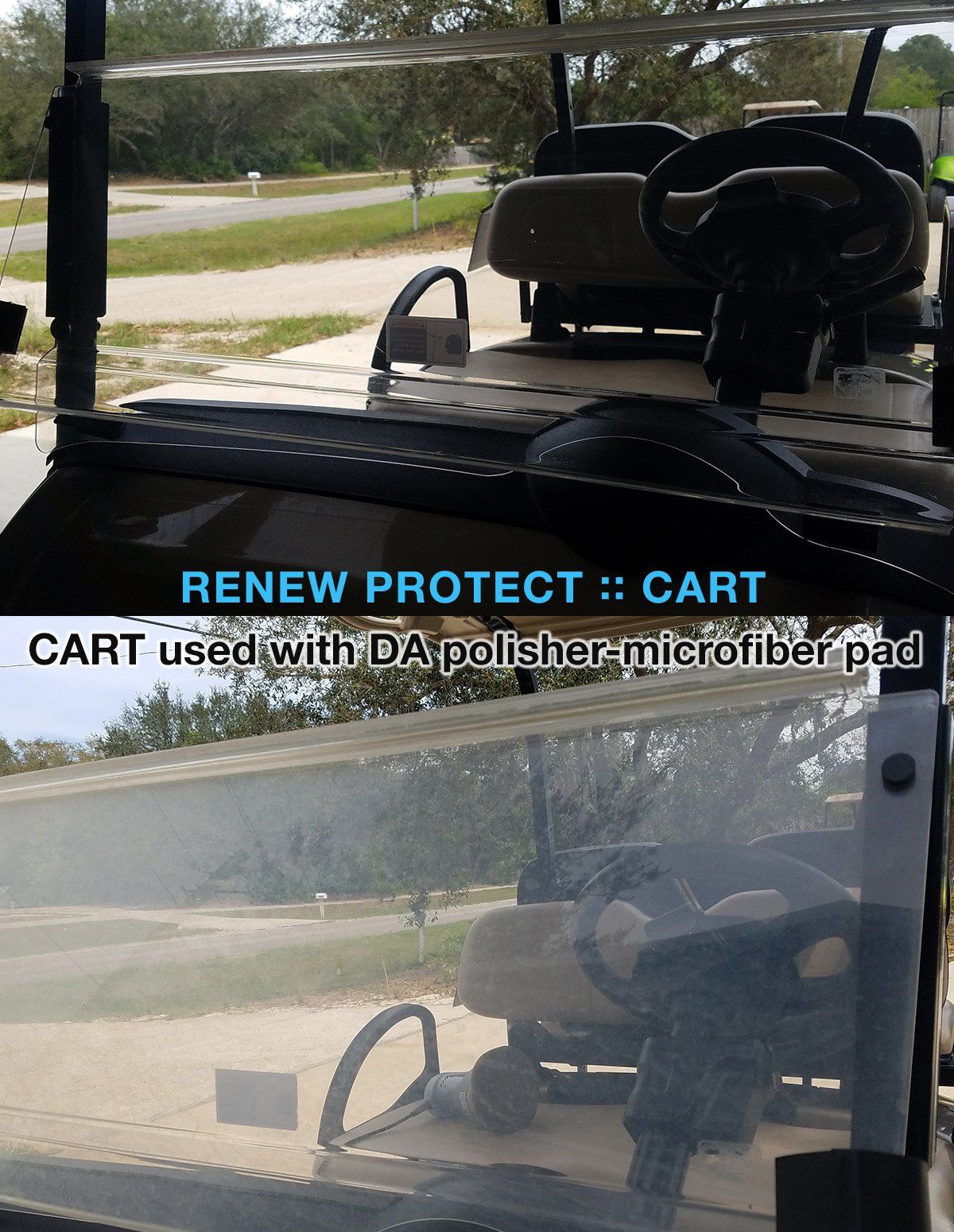 GOLF CART & RV - Ceramic-Hybrid Compound, Polish, Sealer ONE-STEP for Golf Carts, RVs, UTV, ATV - Panels & Clear Acrylic Windscreens - OVERLANDERS Outfitter