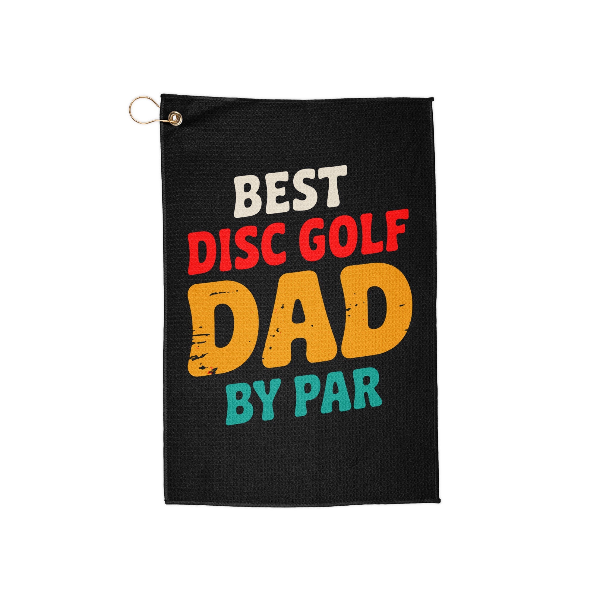 Dojo Designs golf towel in 16x24 inches with front design, made for cleaning golf clubs and balls during play.