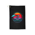 Dojo Designs golf towel with 16x24 inch size, featuring a soft fabric surface for cleaning golf clubs and balls.