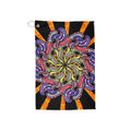Dojo Designs golf towel with 16x24 inch size, featuring a soft fabric front for cleaning golf clubs and balls.