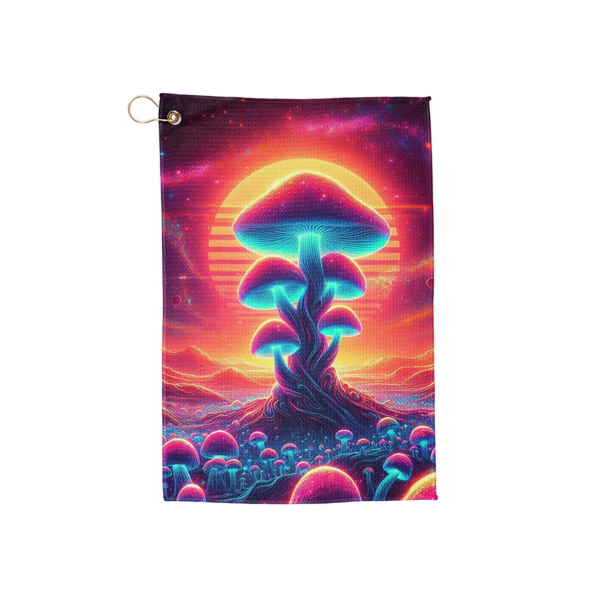 Dojo Designs golf towel, 16x24 inches, featuring a stylish design, ideal for cleaning golf clubs and balls on the course.