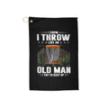 Dojo Designs golf towel 16x24 inches with front view, featuring a soft fabric surface for cleaning golf clubs and balls