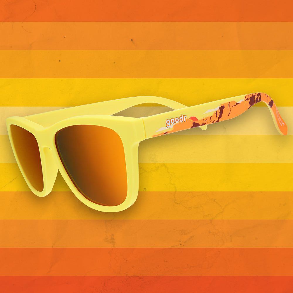 Rare Air Discs "Grand Canyon" limited edition sunglasses with square frames, outdoor lifestyle design, premium accessories.