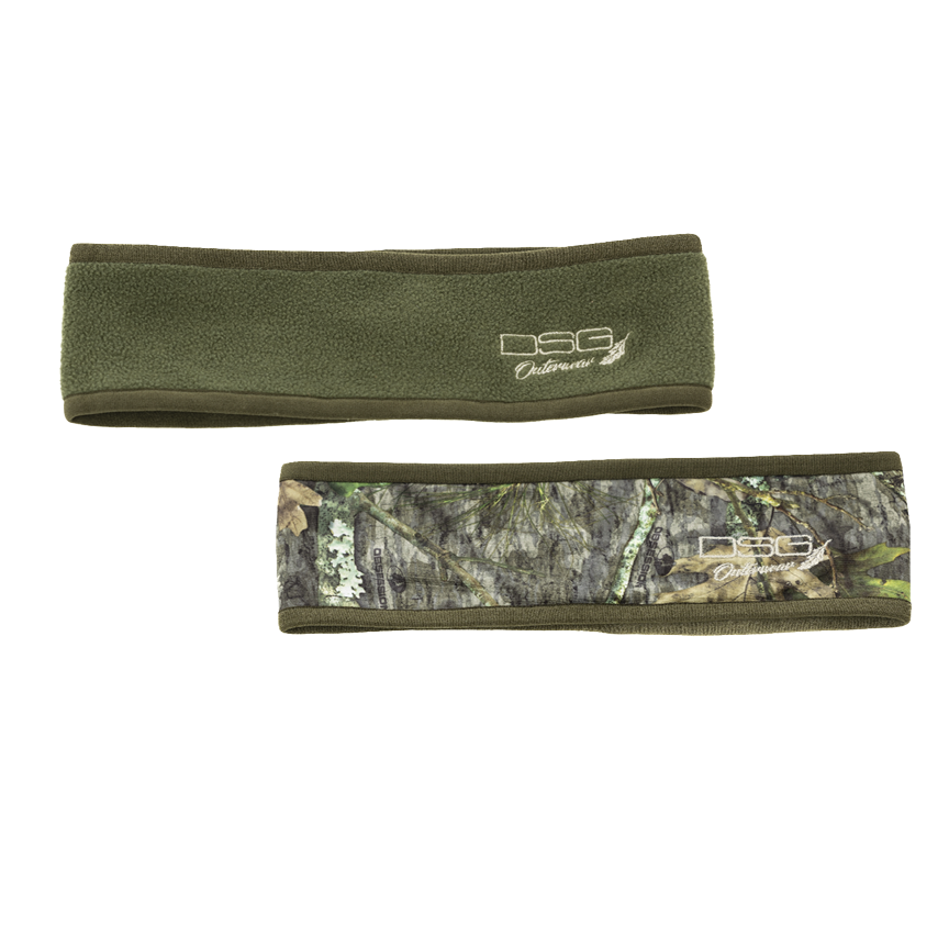 Green Hunt Reversible Headband by DSG OUTERWEAR, featuring a versatile, stylish design with a comfortable, adjustable fit.