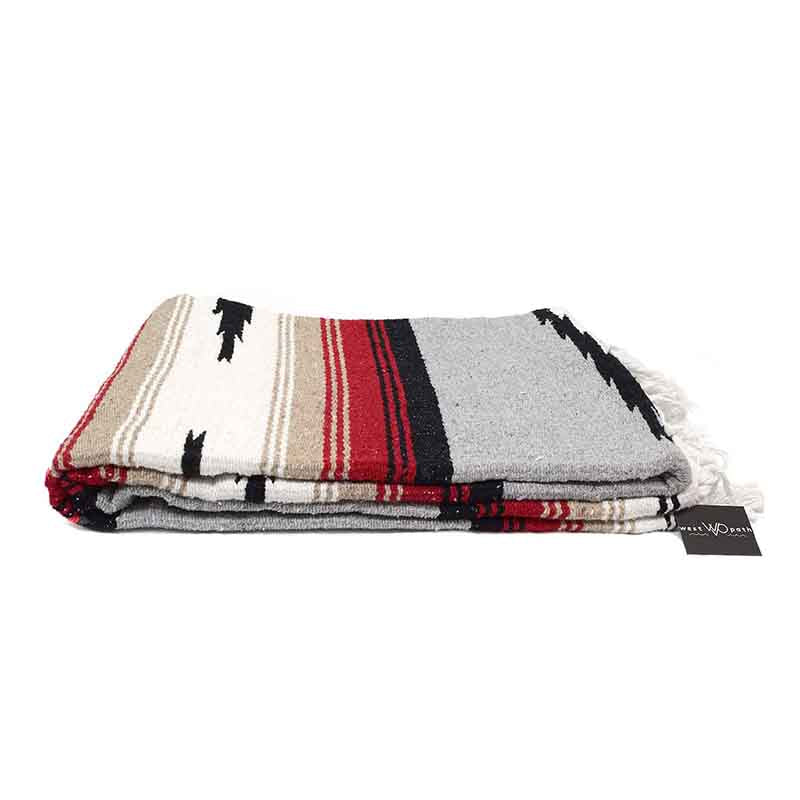 Grey Baja Mexican Diamond Yoga Blanket - OVERLANDERS Outfitter