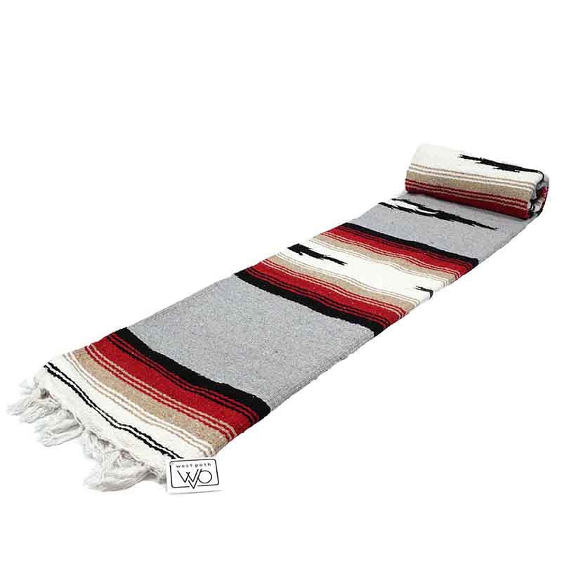 Grey Baja Mexican Diamond Yoga Blanket - OVERLANDERS Outfitter