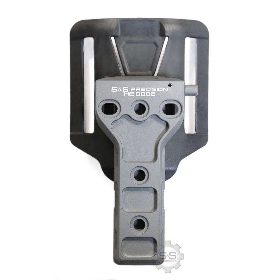 HCC Tactical Holster Extender with reinforced GRT belt adapter, featuring durable construction for tactical gear use.