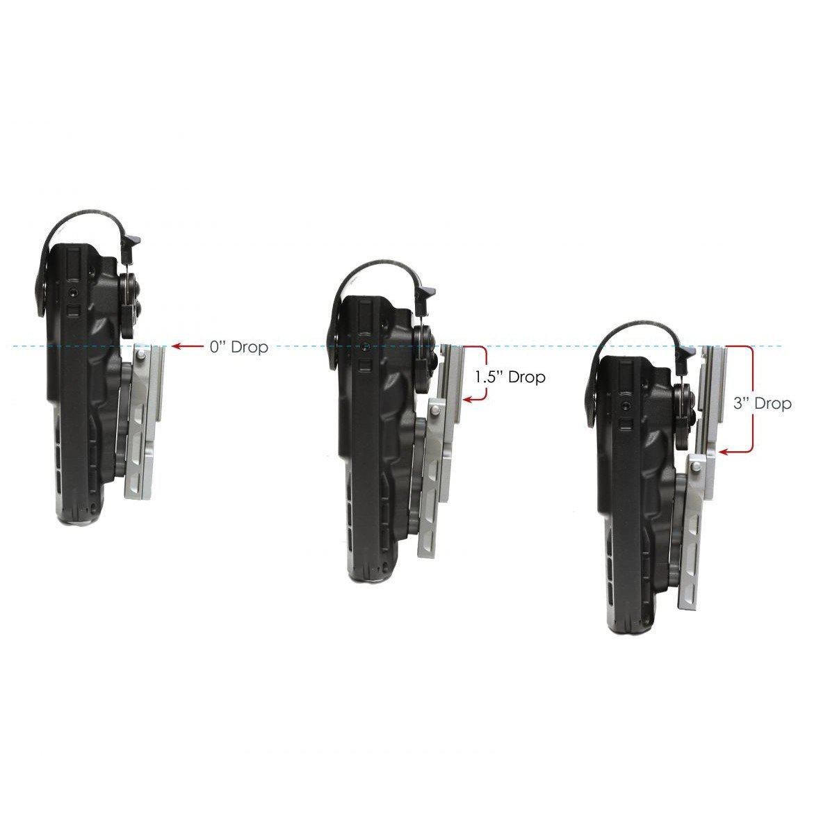 HCC Tactical holster extender featuring a reinforced GRT belt adapter for enhanced tactical gear support.