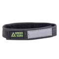 White Green Guru narrow ankle strap by ZEITBIKE, close-up of adjustable strap for bike accessories on a plain background.