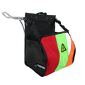 ZEITBIKE Green Guru Freerider Grocery Pannier mounted on bike, durable green bag for carrying groceries and essentials.