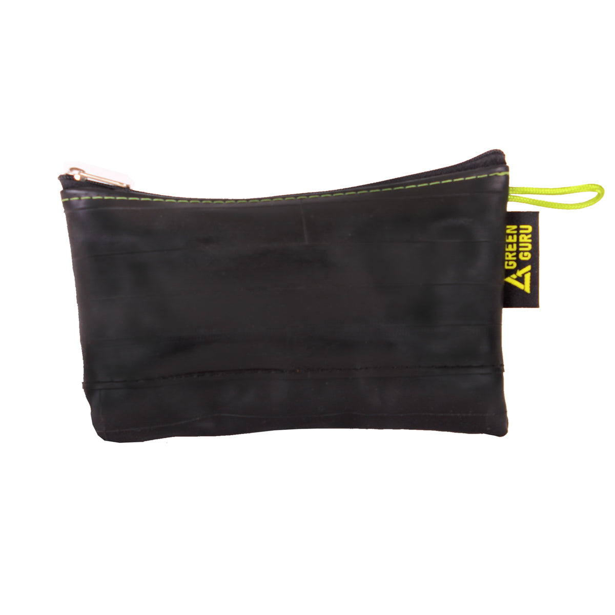 Green Guru mid-size zipper pouch by ZEITBIKE, closed view showing durable fabric and zipper closure for Bags & Panniers.