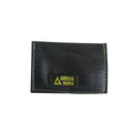 Green Guru ID card wallet by ZEITBIKE featuring multiple card slots and a compact design on a plain background.