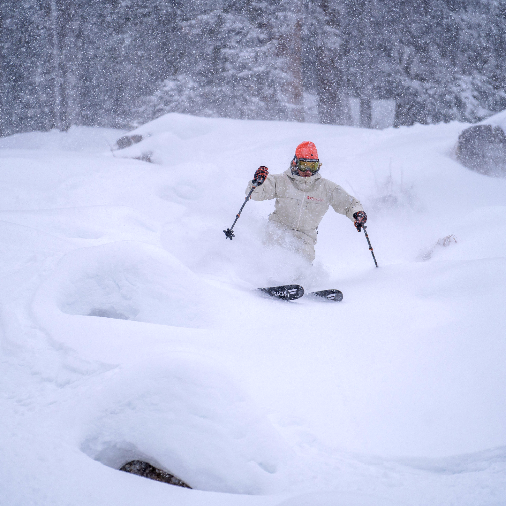 HAGAN Ski Mountaineering Boost 94 POW skis for powder terrain, featuring lightweight construction and versatile design for alpine adventures.