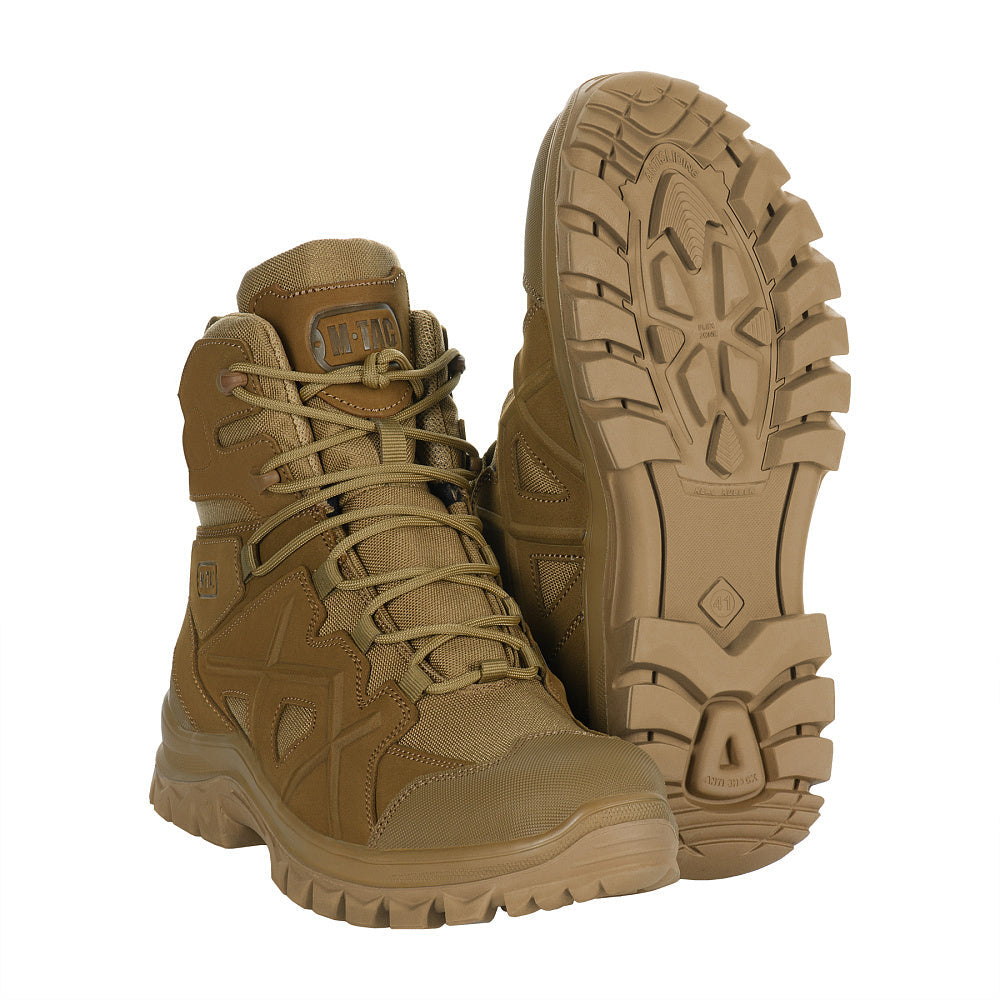 M-TAC tactical field boots with insulation for winter, featuring sturdy design and rugged sole for outdoor winter activities.