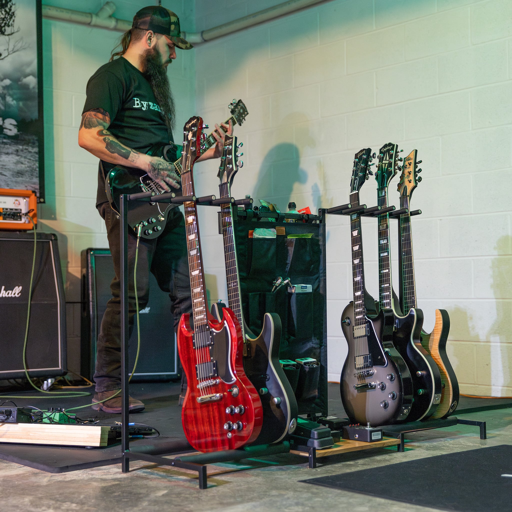 The Headliner 10-Slot Guitar Rack | Black - OVERLANDERS Outfitter
