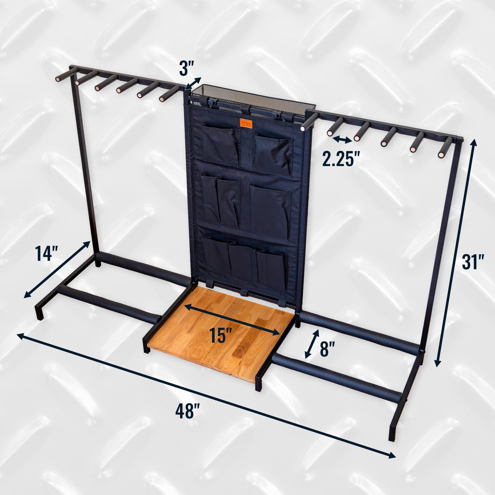 The Headliner 10-Slot Guitar Rack | Black - OVERLANDERS Outfitter