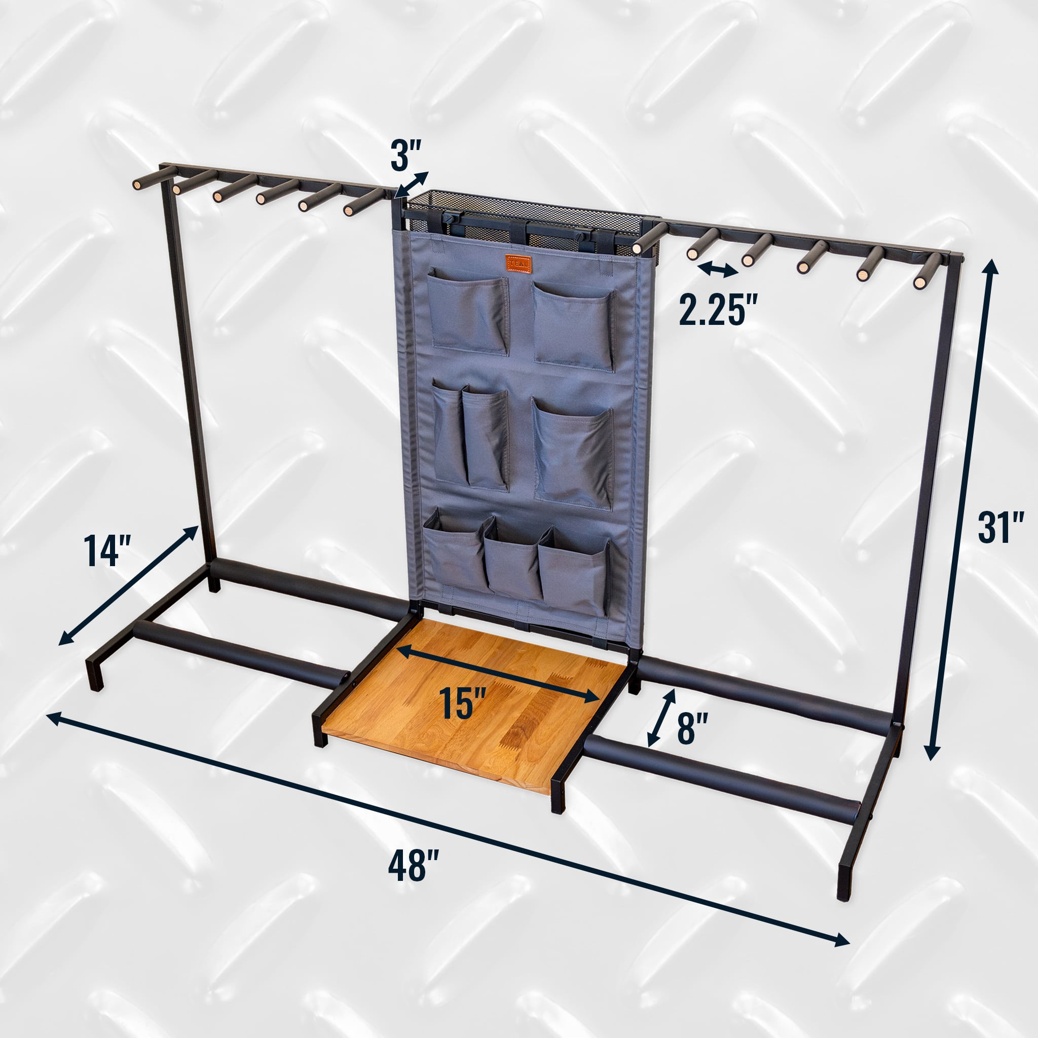 The Headliner 10-Slot Guitar Rack | Gray - OVERLANDERS Outfitter