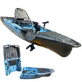 ReelYaks 10ft Recon Modular Prop Drive Pedal Kayak with 430lb capacity, two-piece design, shown in outdoor water setting.