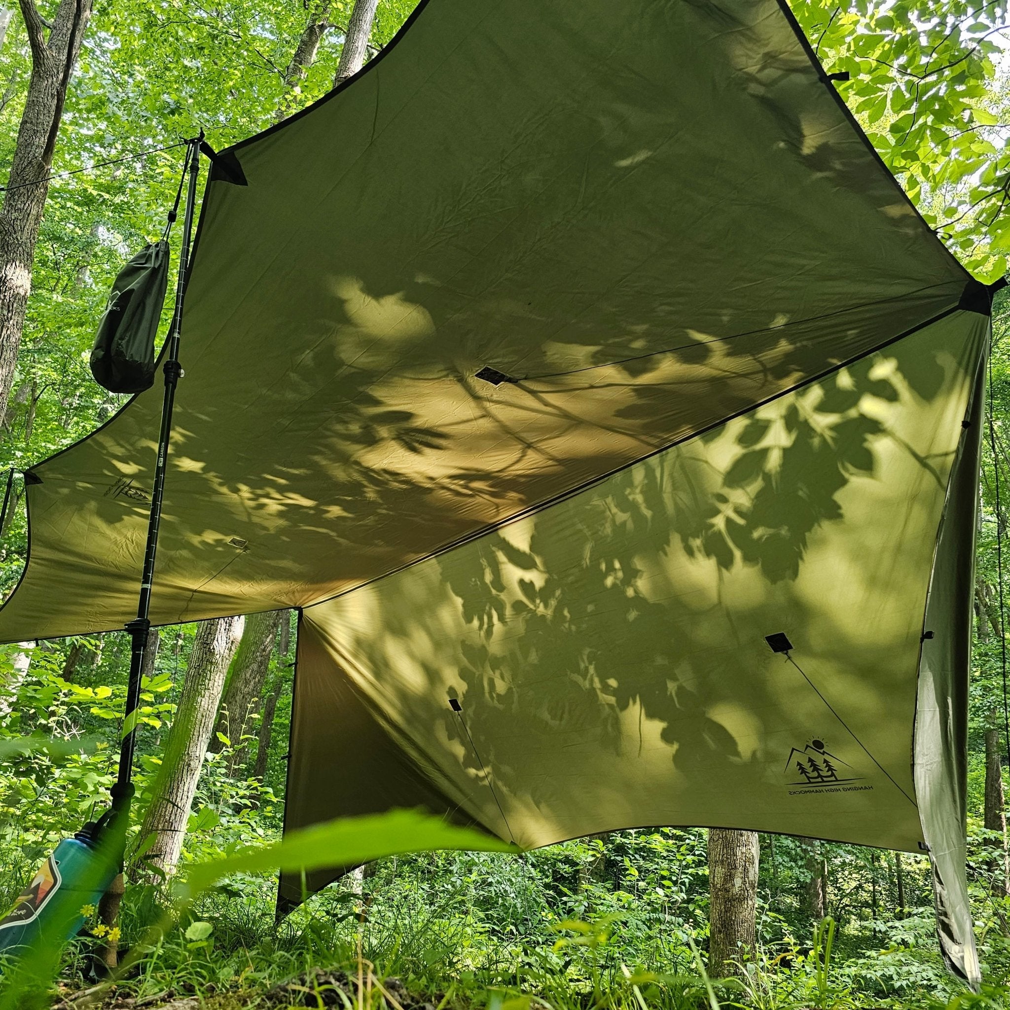 Hanging High Hammocks Hideaway Tarp, 12-foot rain tarp for hammock camping, waterproof and durable hammock accessories