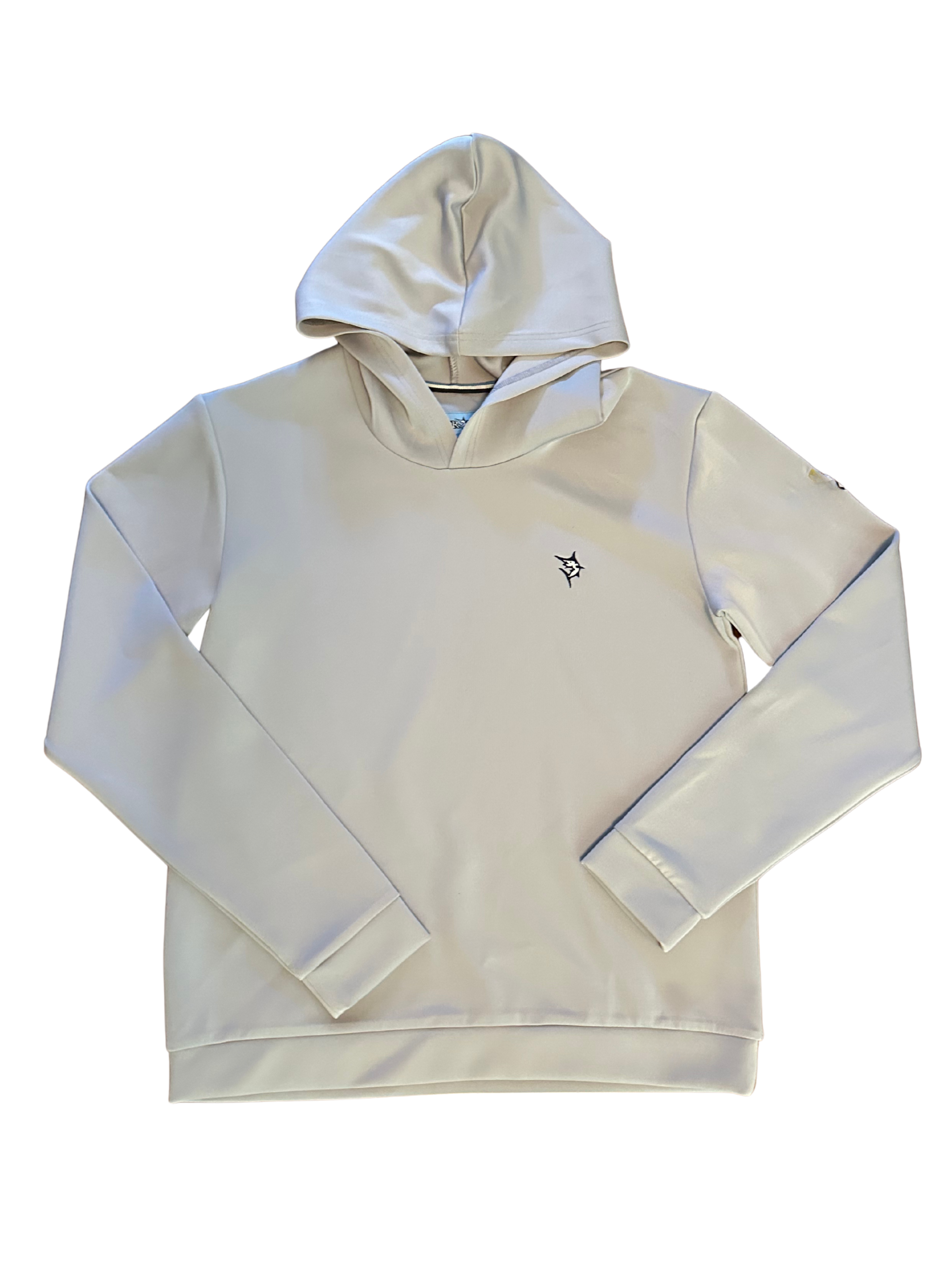 Gray Hillside Hoody by White Water Life, featuring a comfortable, casual fit with a stylish hillside graphic on the front.