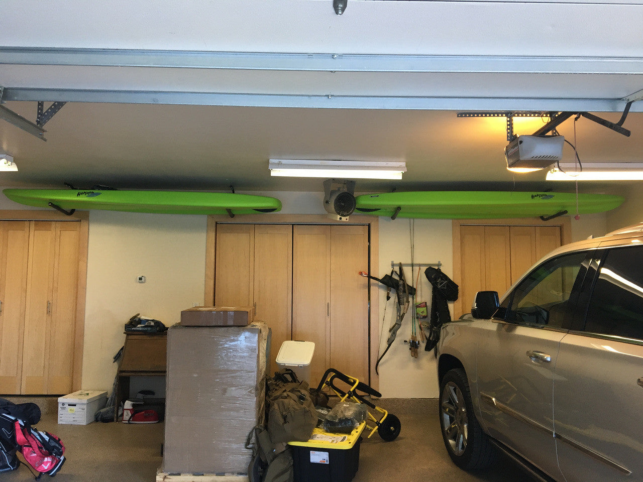 Hi-Port 1 | Surfboard Storage Ceiling Rack | Holds 50 lbs - OVERLANDERS Outfitter