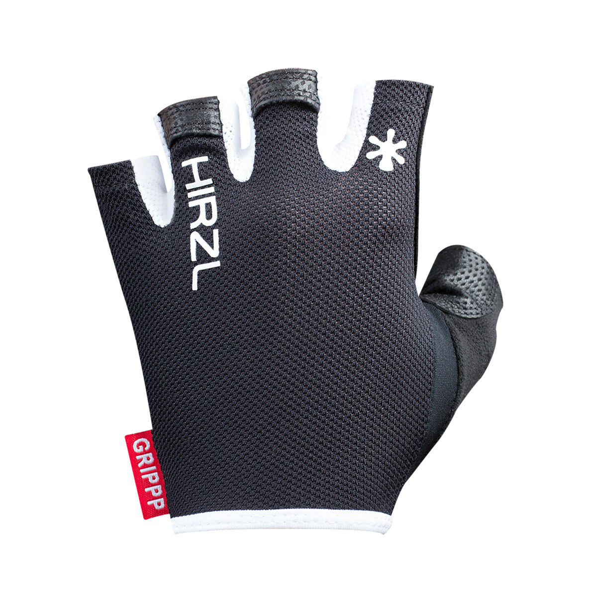 Black HIRZL Grippp Light SF bike gloves by ZEITBIKE, showing the back view with padding and grip detailing.