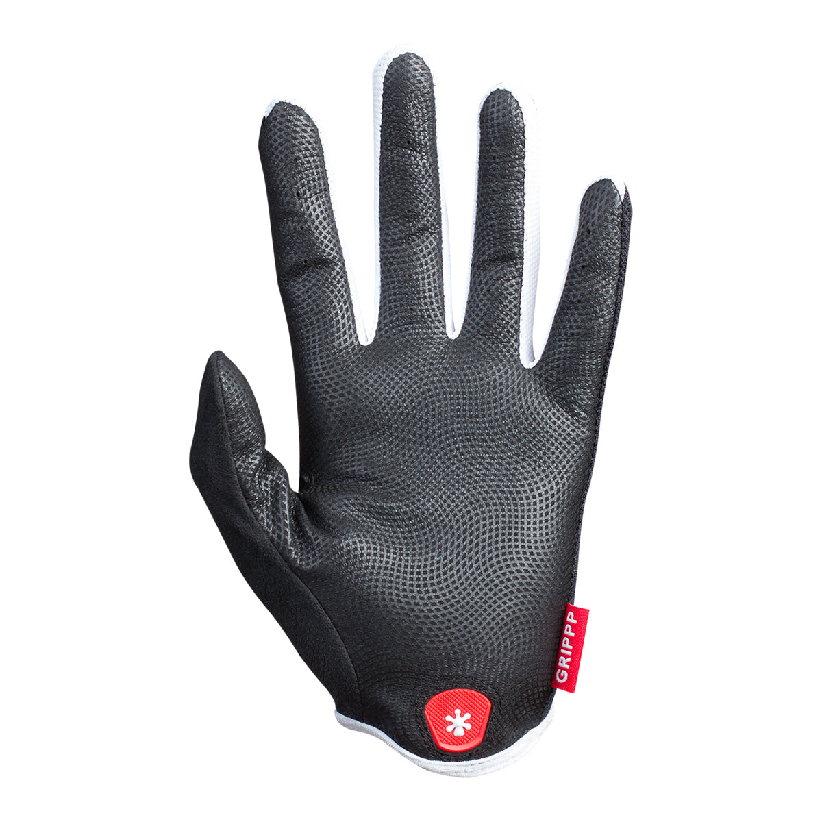 Black ZEITBIKE HIRZL GRIPPP LIGHT FF bike gloves with white palm padding and breathable fabric for cycling comfort.