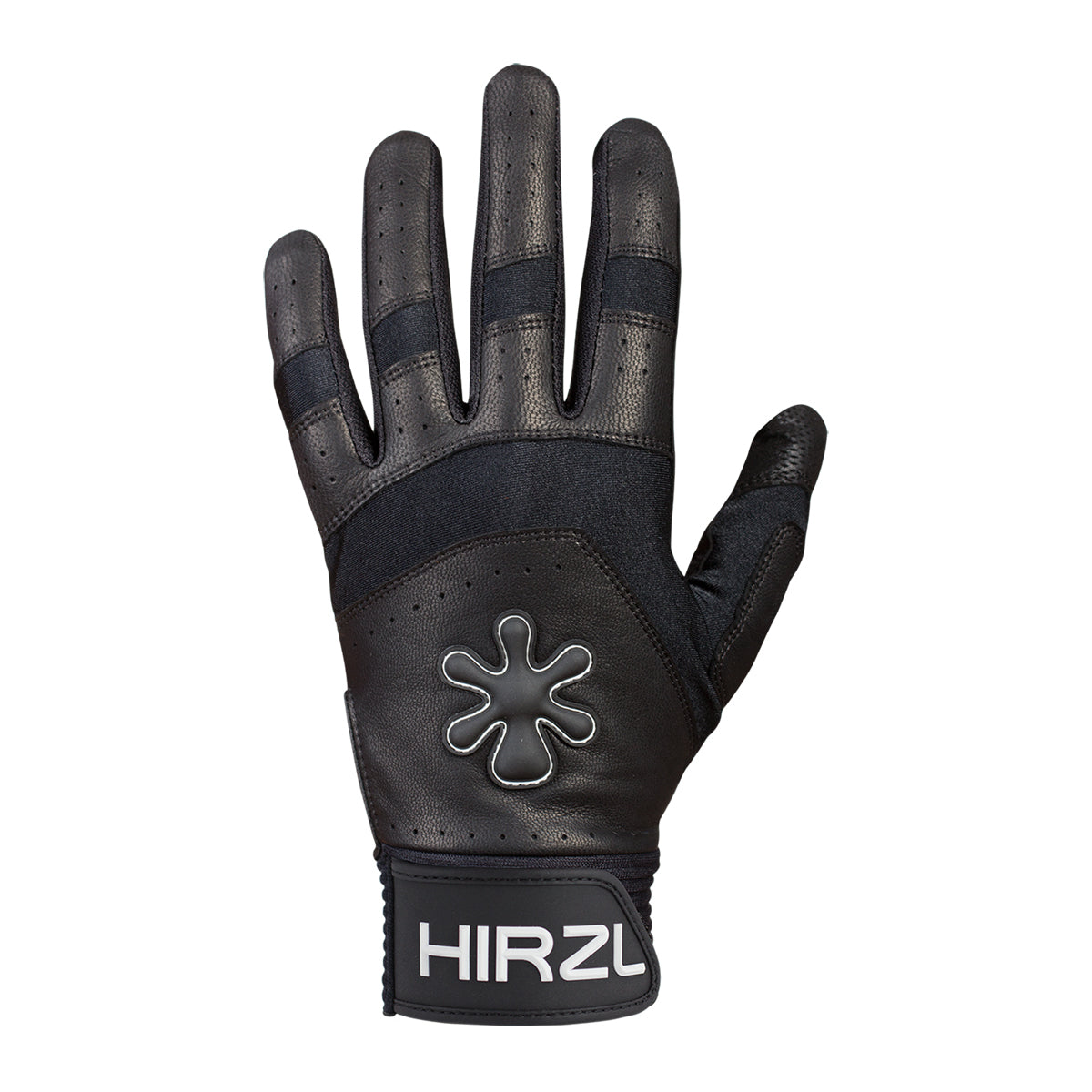 ZEITBIKE HIRZL GRIPPP FORCE FF bike gloves in black, showing the back view with white accents, designed for MTB, enduro, downhill riding.