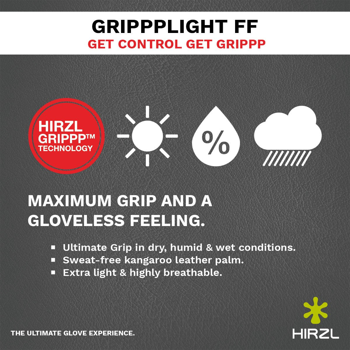 ZEITBIKE HIRZL Grippp Light FF bike gloves in black, featuring padded palms and flexible finger design for cycling comfort.