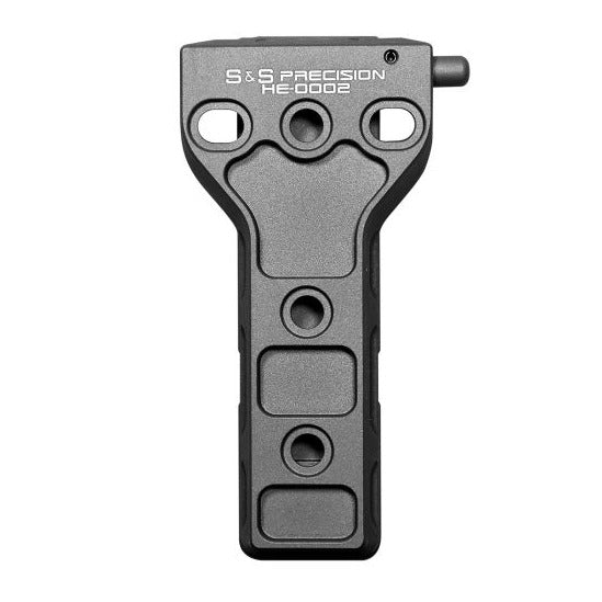 HCC Tactical holster extender with reinforced GRT belt adapter, shown in black, designed for tactical gear use.