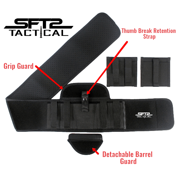 SFT2 Tactical Shadow-X Ultra Comfort Belly Band Holster, featuring a soft, adjustable design for concealed carry.