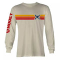 Men's cream long sleeve T-shirt from HOOey Sunset collection, featuring a casual fit and soft fabric detail.