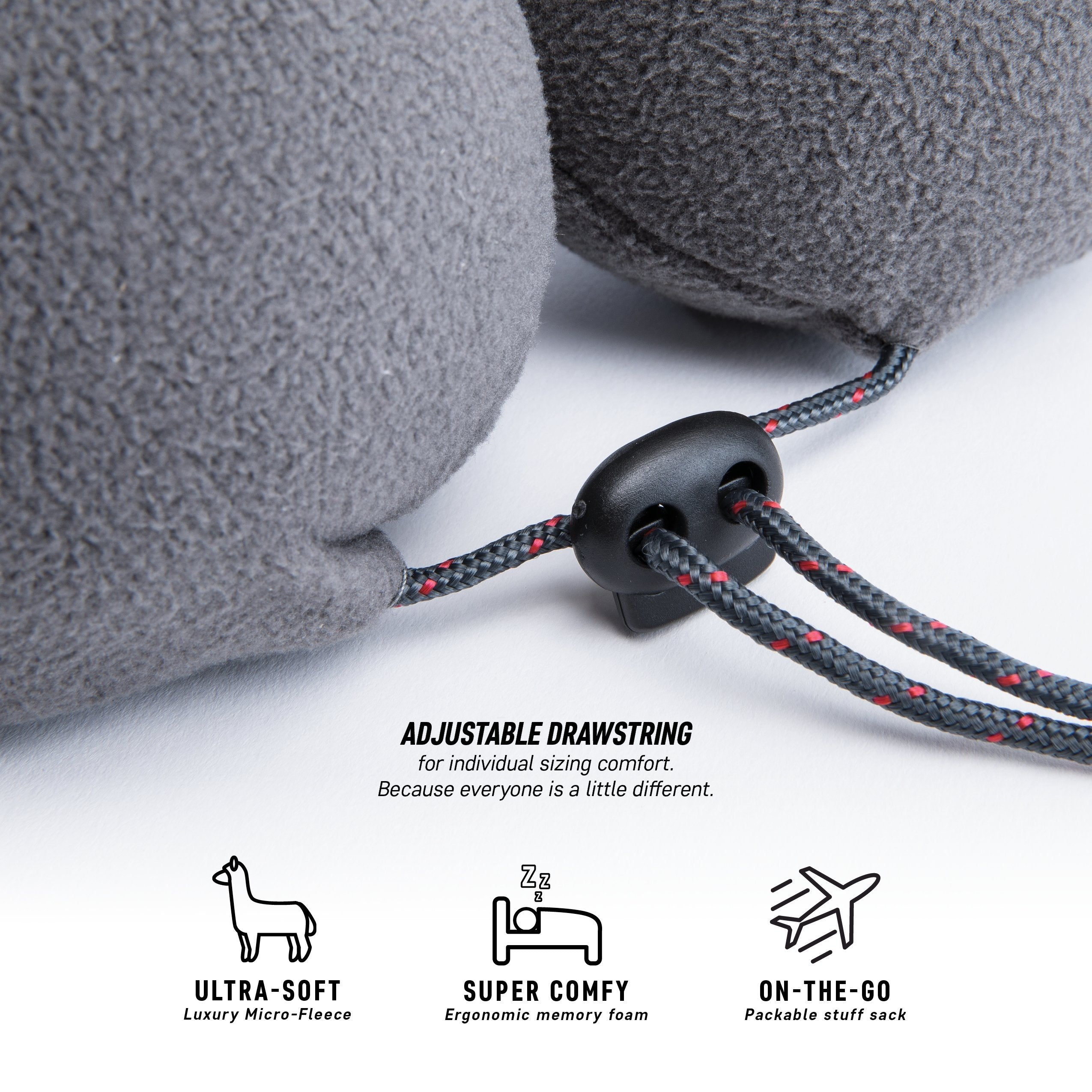 GrandTrunk hooded travel neck pillow in a cozy design, ideal for comfort during travel or long journeys.