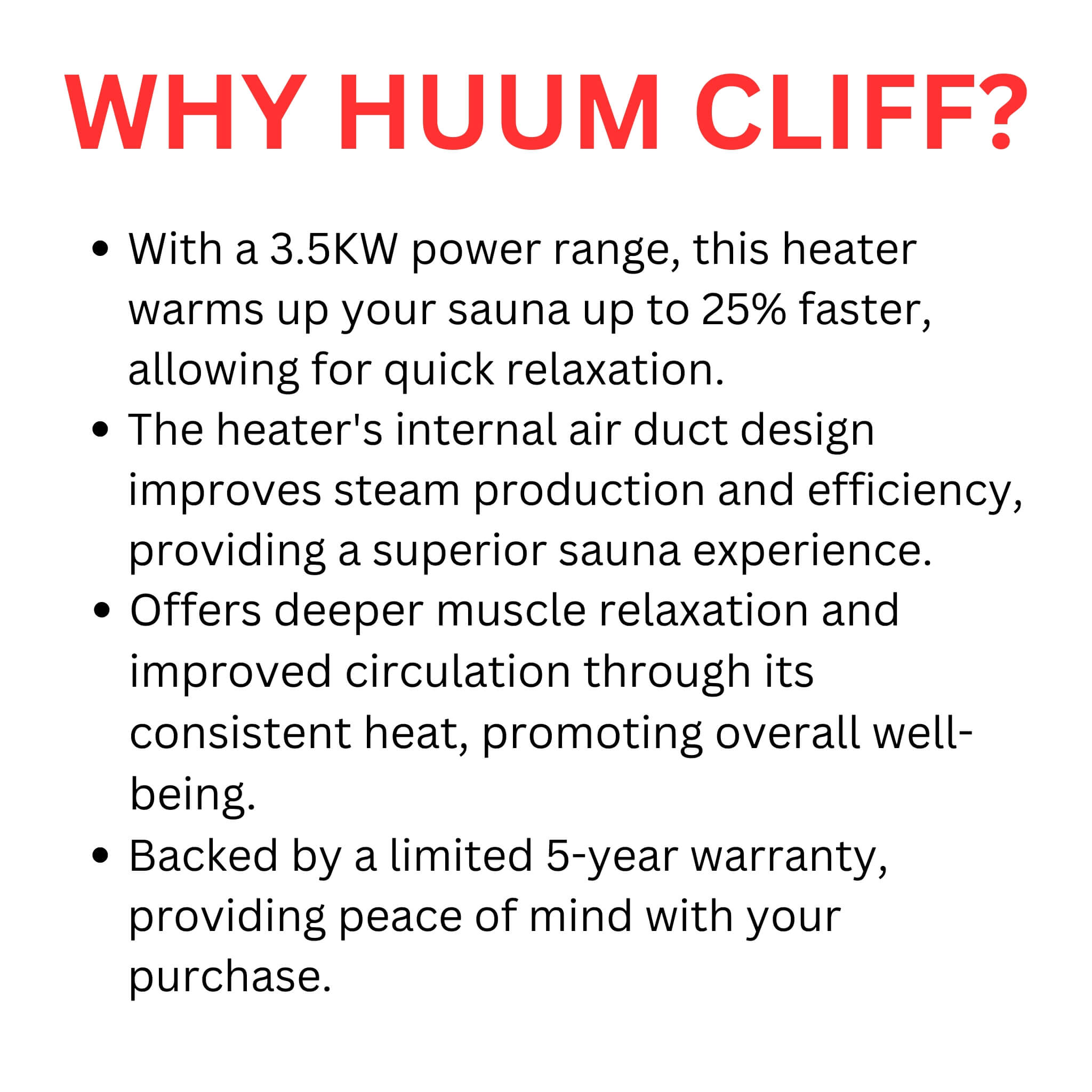 Huum Cliff Mini 4 3.5KW Electric Sauna Heater With Digital Controller & Sauna Stones (SAK58263) - OVERLANDERS Outfitter