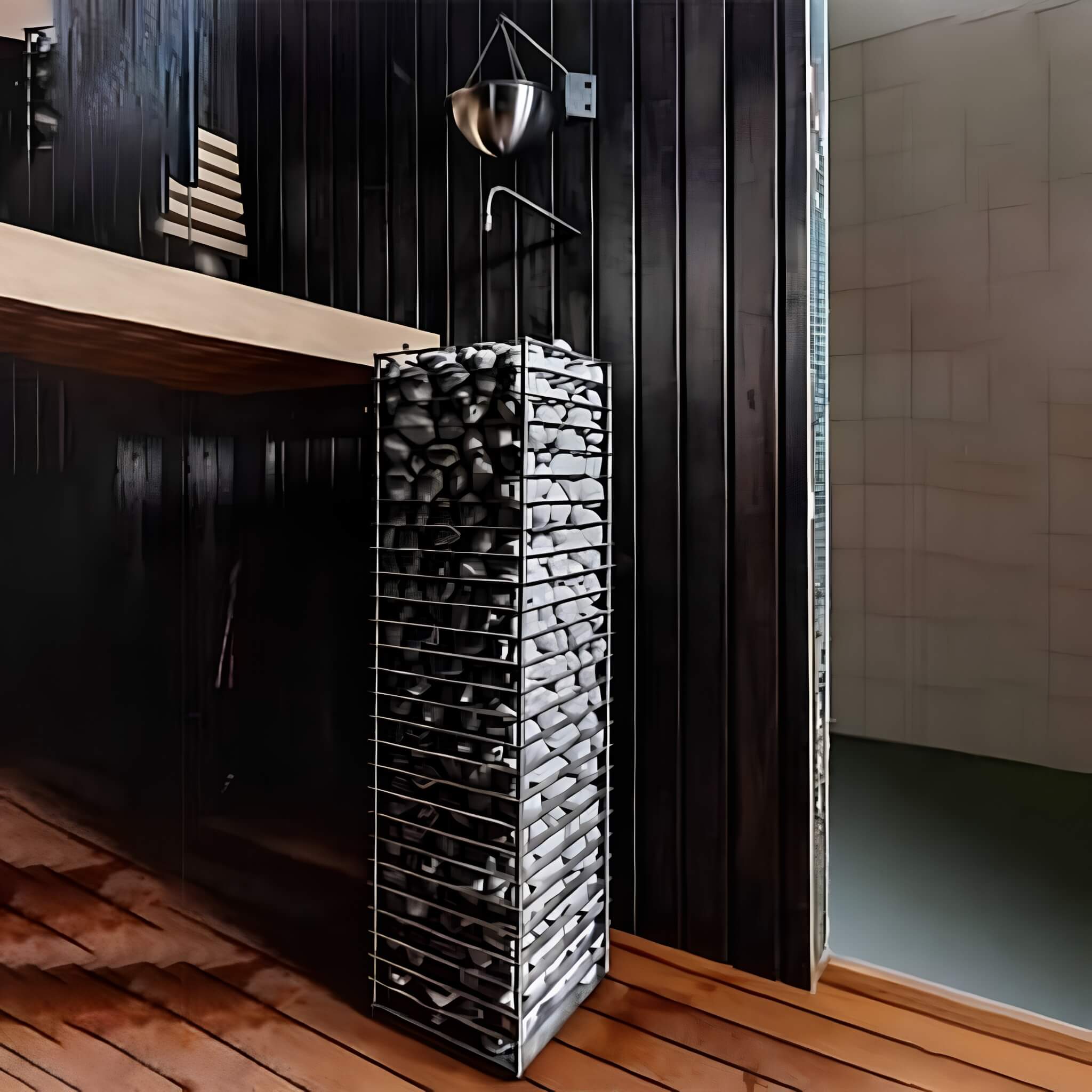 Huum Cliff Slim Electric Stainless Steel Sauna Heater With Digital Controller & Sauna Stones (SAK48752) - OVERLANDERS Outfitter