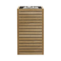 Huum Core Aspen wood exterior sauna heater with UKU controller and stones, 6.5kW or 10.5kW, front view.