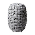 SAKSBY WHOLESALE Huum Hive Premium 18kW floor-mounted sauna heater with stones, UKU control, and extension box in front view.