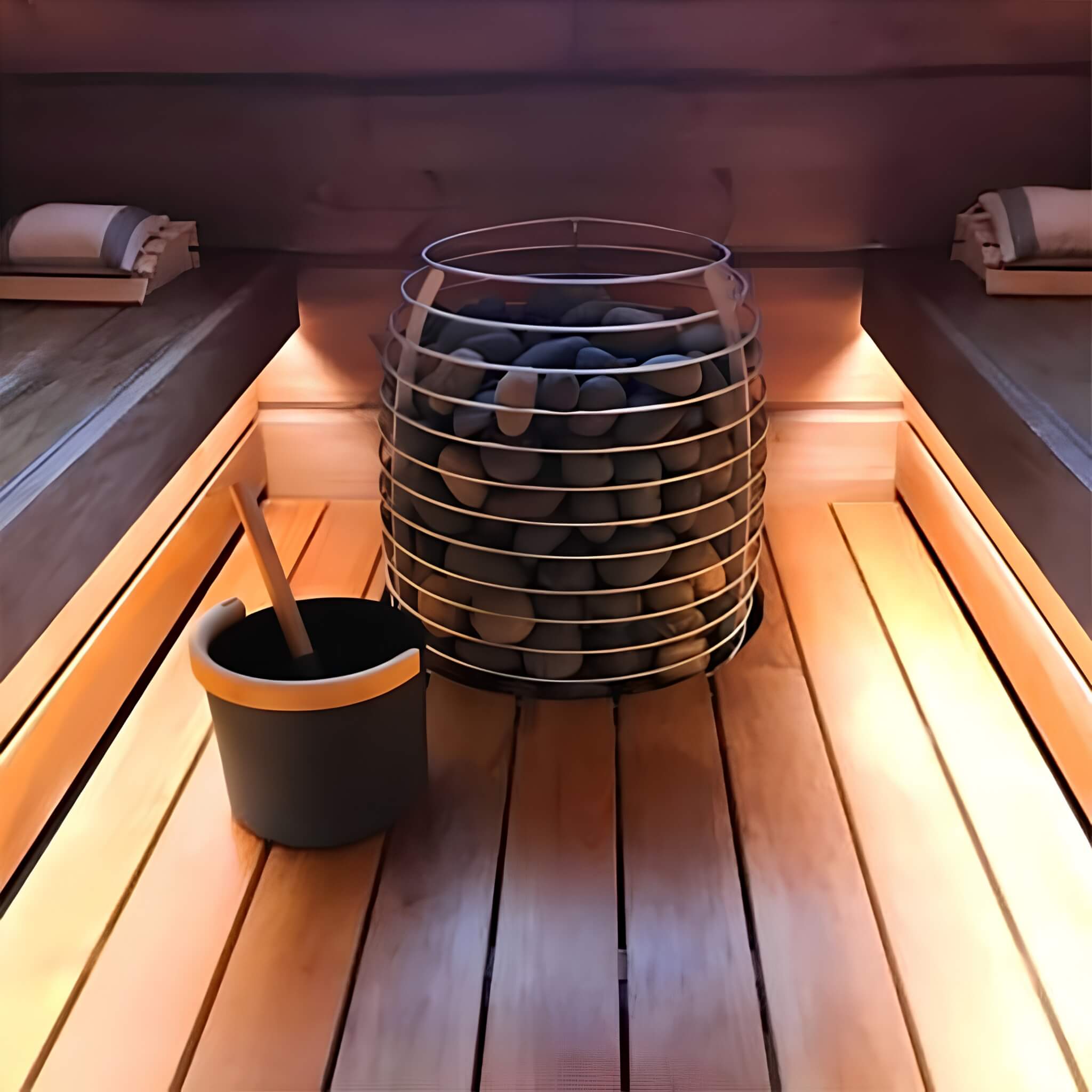 Huum Hive Premium Floor-Mounted Sauna Heater With UKU Control, Extension Box & Sauna Stones (SAK61250) - OVERLANDERS Outfitter