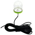 TRAPSKI Hydro Glow SF100B underwater dock light, 100W blue LED, anchored to bottom for underwater illumination.
