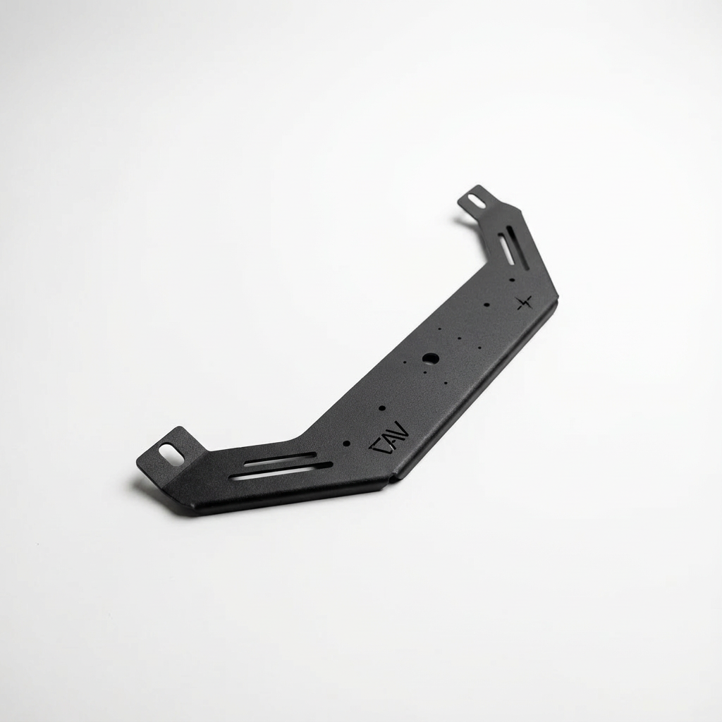 Canyon Adventure Vans NAV-Mount™ V2 mounted in a vehicle, showcasing its design and functionality for navigation devices.