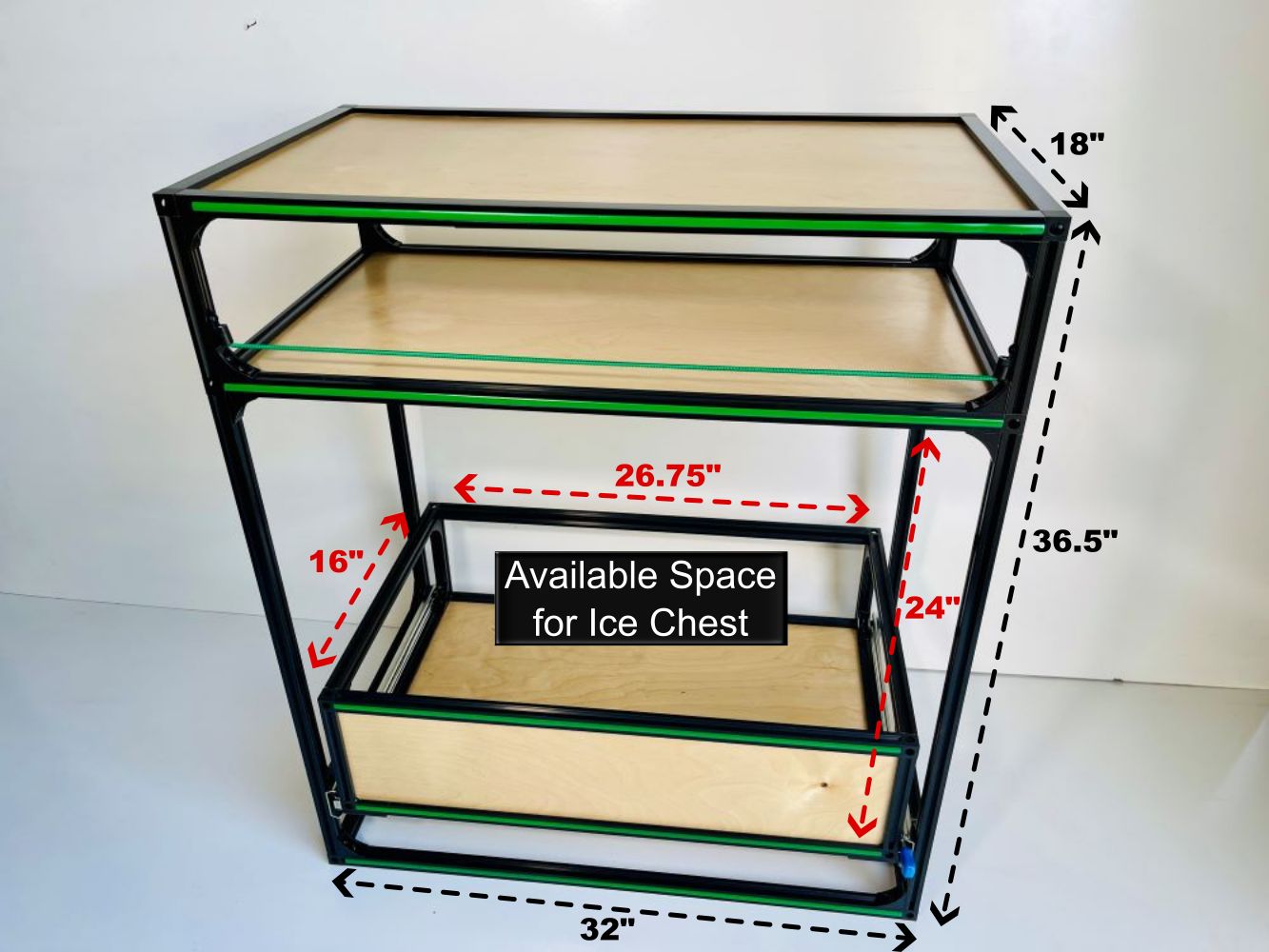DIY camper van conversion kit by TNTvans for Mercedes Sprinter 170, featuring an ice chest slide for campervan interior setup.
