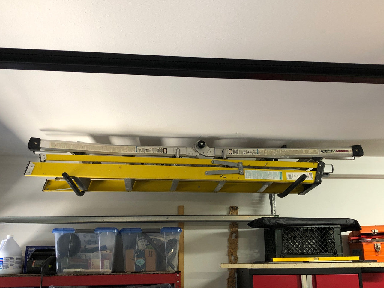 Hi-Port 1 | Ladder Storage Ceiling Rack  | Holds 50 lbs - OVERLANDERS Outfitter