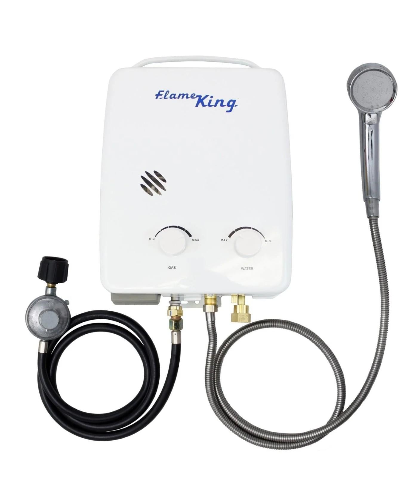 Flame King Tankless Outdoor Portable Camping Hot Shower Propane Gas 5L 1.32GPM Water Heater 34,000 BTU - We The Collective