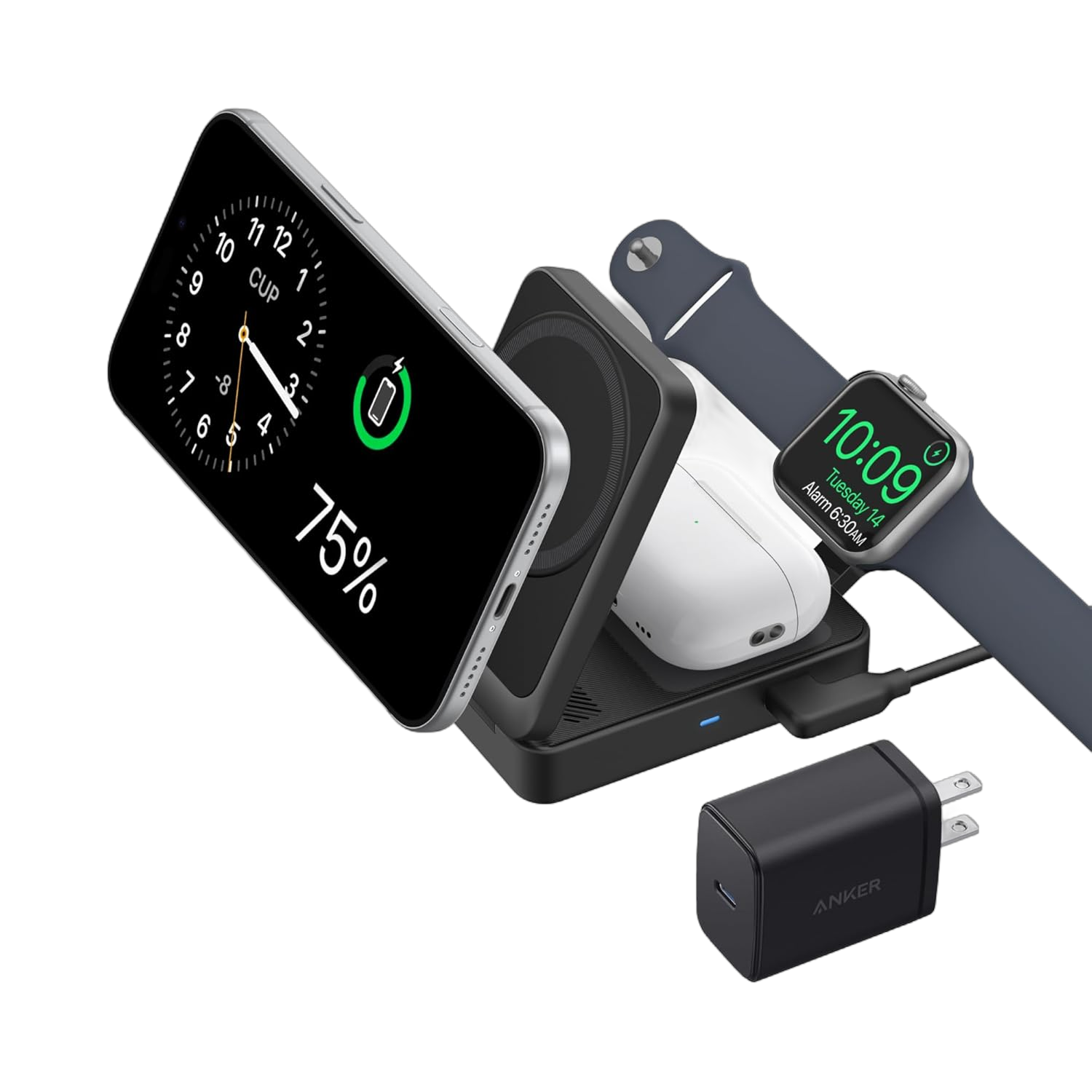 Anker MagGo Wireless Charging Station (Foldable 3-in-1) - OVERLANDERS Outfitter