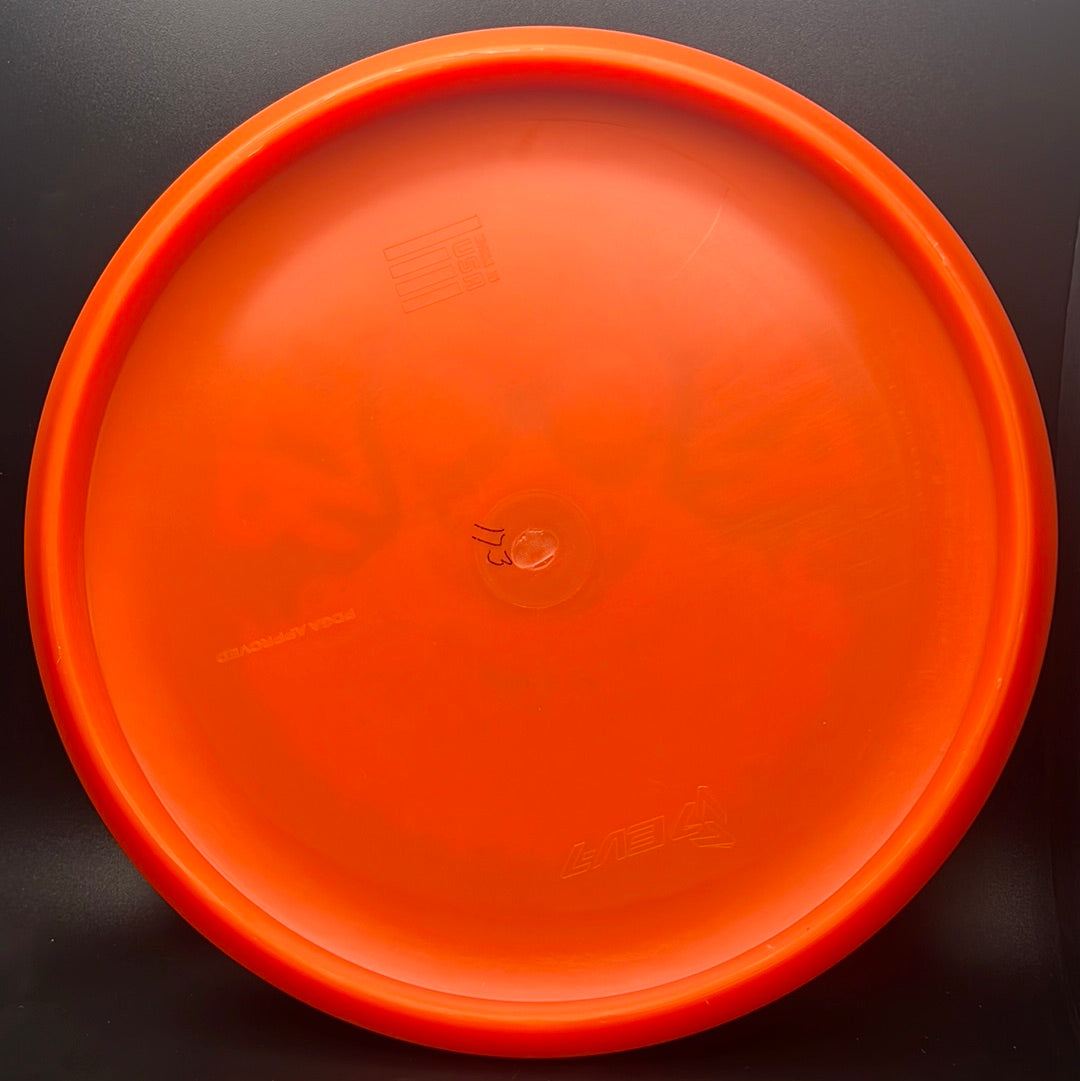 Forged Pace First Run disc golf disc by Rare Air Discs, Radioactive Man Edition, showing detailed forging and vibrant design.
